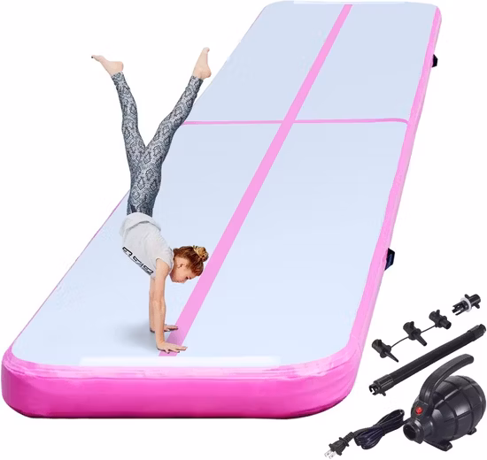 卸売カスタムロゴインフレータブルAirtrack体操タンブリングマットスポーツヨガマット用